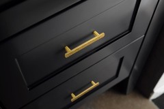 3-3/4 Inch 96mm Hole Centers Gilded Ray Cabinet Handles Gold 6 Pack Hardware
