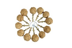 Set of 12 Jute Rope Cabinet Knobs – Beach Style Drawer Pulls & Door Handles –…