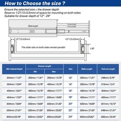 Ubisin 18 Inch Drawer Slides 10 Pairs