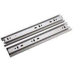 1 Pair Mute Low Sound Ball Bearing Drawer Slide Runners 3 Section Glide Device