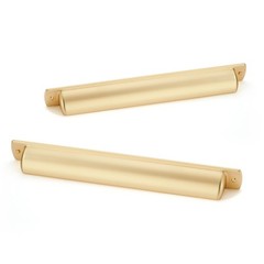 10 Pack Brushed Brass Drawer Pulls 7 Inch Hole Center Cabinet Cup Handles