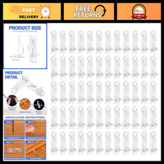 Locking Shelf Support Pegs – 60 Clear Plastic Pins for 5mm Holes, 3/4″ Thick She