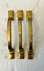 3 Keeler Brass Hardware Door/Drawer Cabinet Pulls Antique Brass