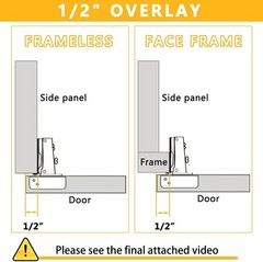 20 Pack Stainless Steel Soft Close Cabinet Hinges – 100° Angle for Modern Cab…
