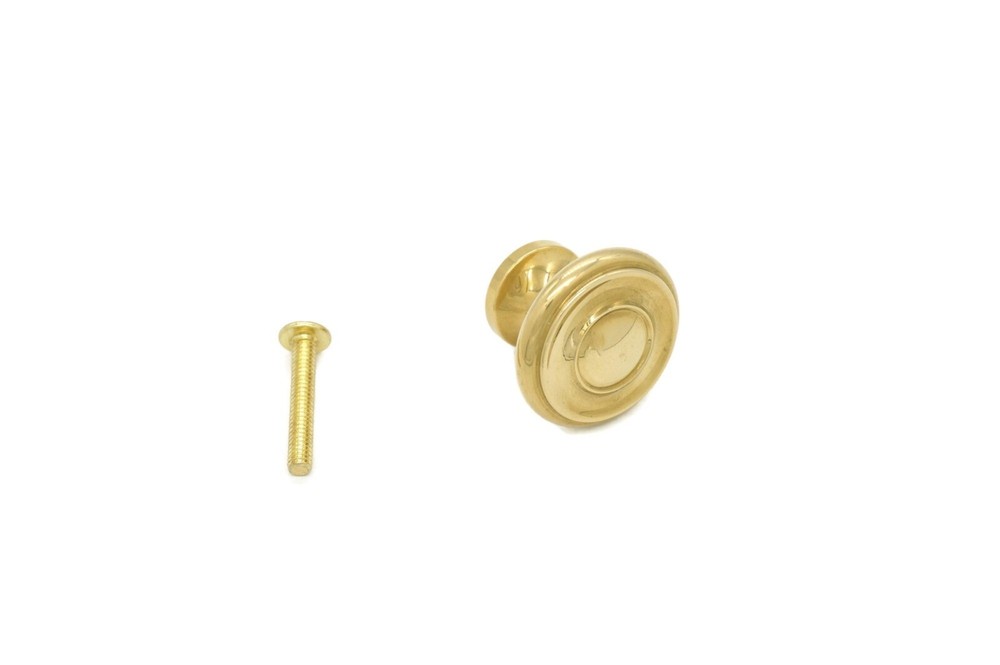 Antique Furniture Drawer Knob Boat Cabinet Knob Art Deco Solid Brass Knob 1-1/4