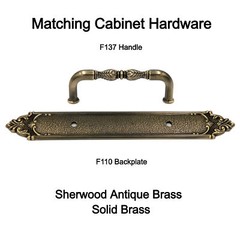 Sherwood Antique Brass Solid Brass 3″cc Handle Pulls F137 Keeler Savannah