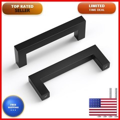 Goldenwarm 15 Pack 3″ Matte Black Cabinet Handles Drawer Pulls