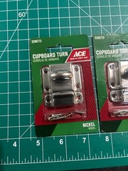 New 2-pack lot Ace Steel Nickel Cupboard Turn knob 1-1/4”x 1-3/4” 5298773