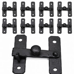 12 Pack- Vintage Mckinney Forged Iron 3/8″ Offset Latch Cabinet Hardware -Black