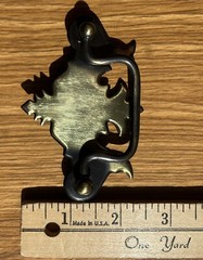 Vintage Dresser Drawer Handles DROP BAIL Hardware Pull Old Cabinet BRASS 3” CTC