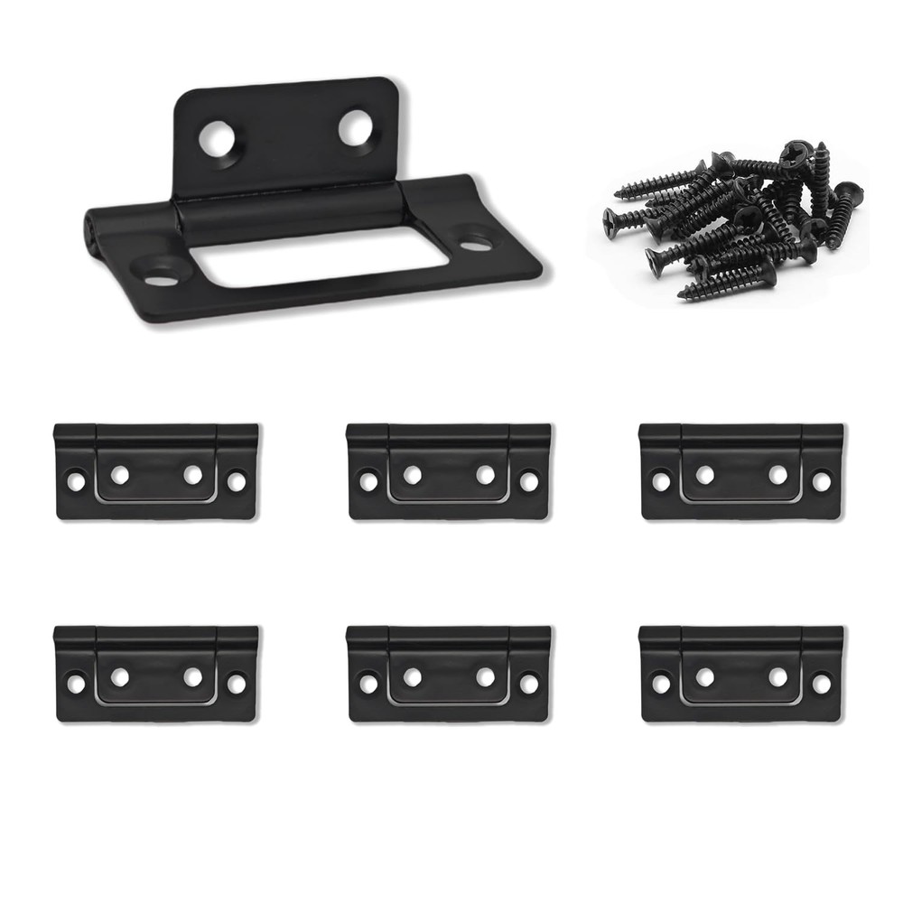6 Pack Non-Mortise Door Hinges with Screws, 2 x 0.9 Inches Bifold Butt Cabine…