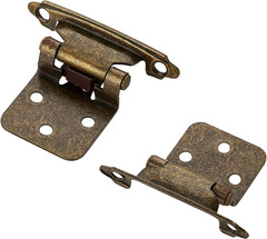 Ravinte 10 Pack (5 Pairs) 1/2″ Overlay Cabinet Hinges, Self-Closing Semi-Conceal