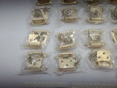 50 Pack (25 Pairs) 1/2″ Overlay Cabinet Hinges, Self-Closing Semi-Concealed Face