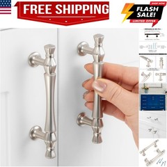 10 Pack 3 Inch Hole Centers, Brushed Nickel Cabinet Pulls Satin Nickel Cabine…