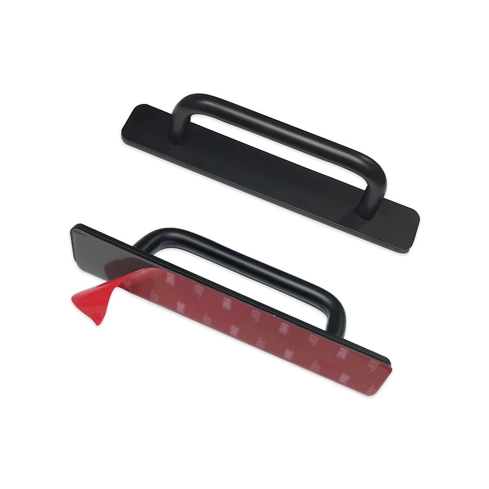 2 PCS Black SelfStick Instant Kitchen Cabinet Drawer Handle 106mm Pull