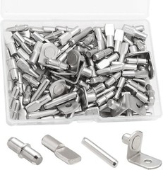 104 Pcs Shelf Pegs Kit, Upgraded Shelf Pins 4 Styles, 5Mm & 1/4Inch Nickel Shelf