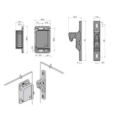 8 Pack Grabber Catches 8 LB Pull Force Cabinet Doors Push to Close Latch RV