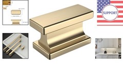 Champagne Brass Cabinet Knobs Set of 10 – 1.46 Inch Easy Install Drawer Handles