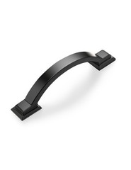 5 Pack 3 Inch 76mm Hole Center Black Arch Cabinet Pulls Zinc Alloy Drawer