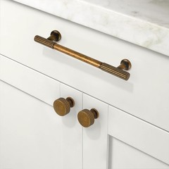 10 PCS Antique Brass Kitchen Cabinet Knobs Pulls Drawer Hardware Zinc Decor
