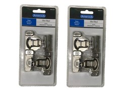 HINGES CABINET (4 HINGES TOTAL) Overlay 1/2 in. Satin Nickel AMEROCK EUROPEAN