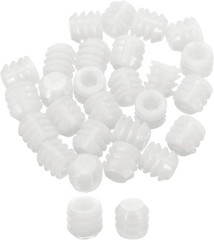 200Pcs 0.42″X0.41″ Hinge Dowels, Plastic Dowel Insert with Threaded for Cabinet