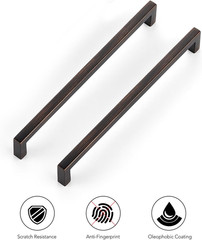25 Pack Solid 7-1/2 Inch Oil-Rubbed Bronze Solid Kitchen Slim Square Cabinet Han
