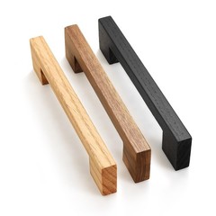 Evionlin Walnut Square 5 in 6 pcs Wooden Drawer Pulls Handle pulls for cabinets