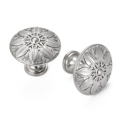 20Pcs Round Cabinet Knobs 1-1/4 Inch Brushed Nickel Knob for Kitchen Drawer