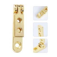 10Pcs Reusable Zinc Alloy Wooden Box Hinges Golden for Jewelry and Cabinets