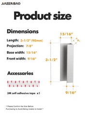 5 Pack Adhesive Cabinet Handles Silver 3-9/16″ Length(Cover 3″ Hole Center) F…