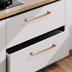COTYKILEY 6 Pack 7.5Inch(192mm) Champagne Copper Kitchen Cabinet Handles Brushed
