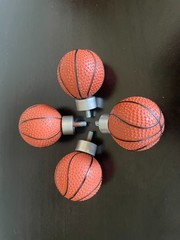 Heavy Drawer knobs Sports Room Pulls Basketball NIP Sports Furniture 4 pc Lot