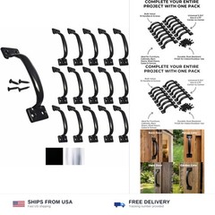 15 Pack, Premium Black Pull Handle 5-3/4″ Utility Door Pulls, Black Handles f…