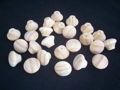 Set of 25 New Cabinet Knob Pull 1-3/8″ Dia Unfinished Sanded Pine Wood