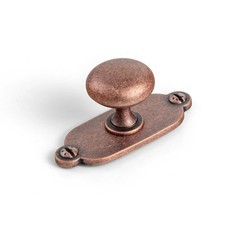 Goo-Ki 12 Pack Antique Copper Zinc Alloy Cabinet Knobs with Backplate DrawerPull