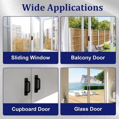 2 Pack Black Adhesive Stick-On Cabinet Handles – No Drill Peel & Stick Pulls