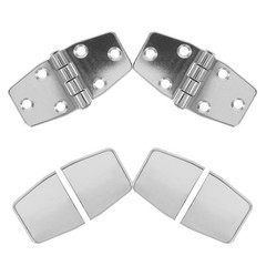 2 Sets Stainless Steel Marine Hinge Hatch Hinges for Cabinets Heavy Duty Boat