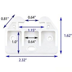 10 Pcs Plastic Drawer Track Guides for Smooth Drawer Operation White