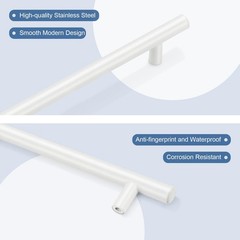 30 PCS 3 Inch Hole Center White Cabinet Pulls Stainless Steel Hardware