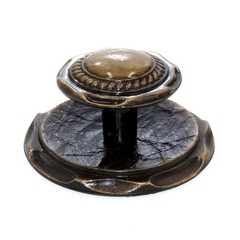 Amerock Carriage House BP778-AE Antique Brass Cabinet Knob and 2″ Backplate