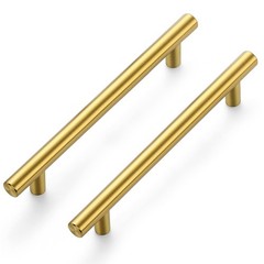 15 Pack Gold Cabinet Handles 5 Inch Brushed Brass Kitchen Drawer Pulls