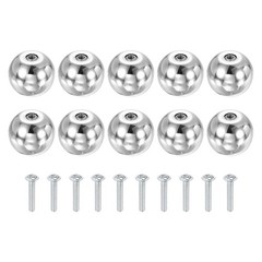10Pcs, Cabinet Knobs 1″ (25mm) Diameter Knob for Cupboard Silver