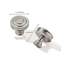 10 PCS 11/4 Inch 32mm Brushed Satin Nickel Round Cabinet Knobs Heavy Duty