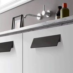 Alu Hidden Cabinet Door Handle Cupboard Drawer Recessed Finger Edge Drawer Pulls