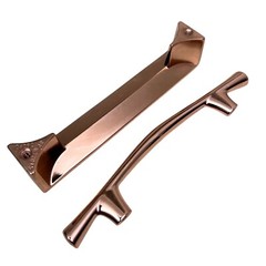 Rose Gold Modern Door Cabinet Handle Pull Stylish Design Hardware 5.5in Set of 2