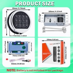 Wahlin Parts Gun Safe Replacement Electronic Safe Solenoid 2 Override Keys