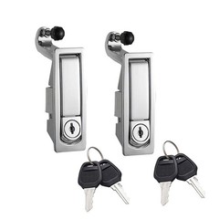 2 PCS Compression Latch Lock Trigger Zinc Alloy Adjustable Lever Flush Silver