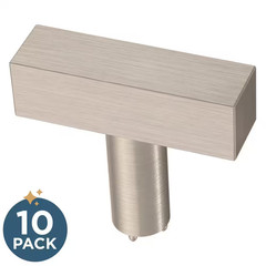 (10-Pack) Simple Square Bar 1-1/4 In. (32 Mm) Modern Stainless Steel T-Shaped Ba