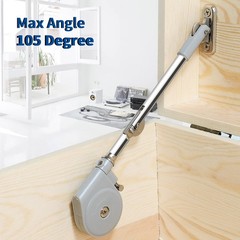 Toy Box Hinges Soft Close Lid Stay Support for Toy Chest Opening Doors
